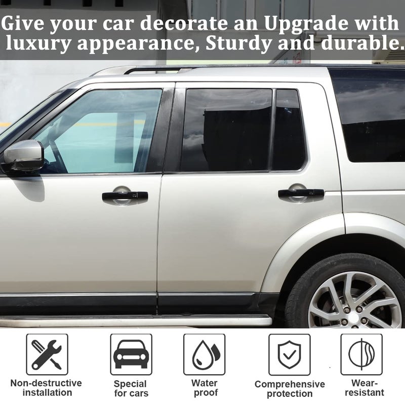 YUECHI Gloss Black Door Handle Cover Trim for Land Rover Range Rover Sport 2010-2013 / Discovery 4 LR4 2009-2016 with 4 Smart Keyhole - Image 4